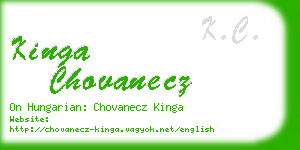 kinga chovanecz business card